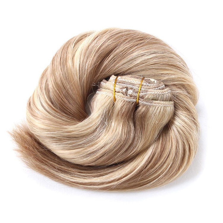 Best belle hair extensions 18-613 mixed color clip in hair extensions blonde YJ269